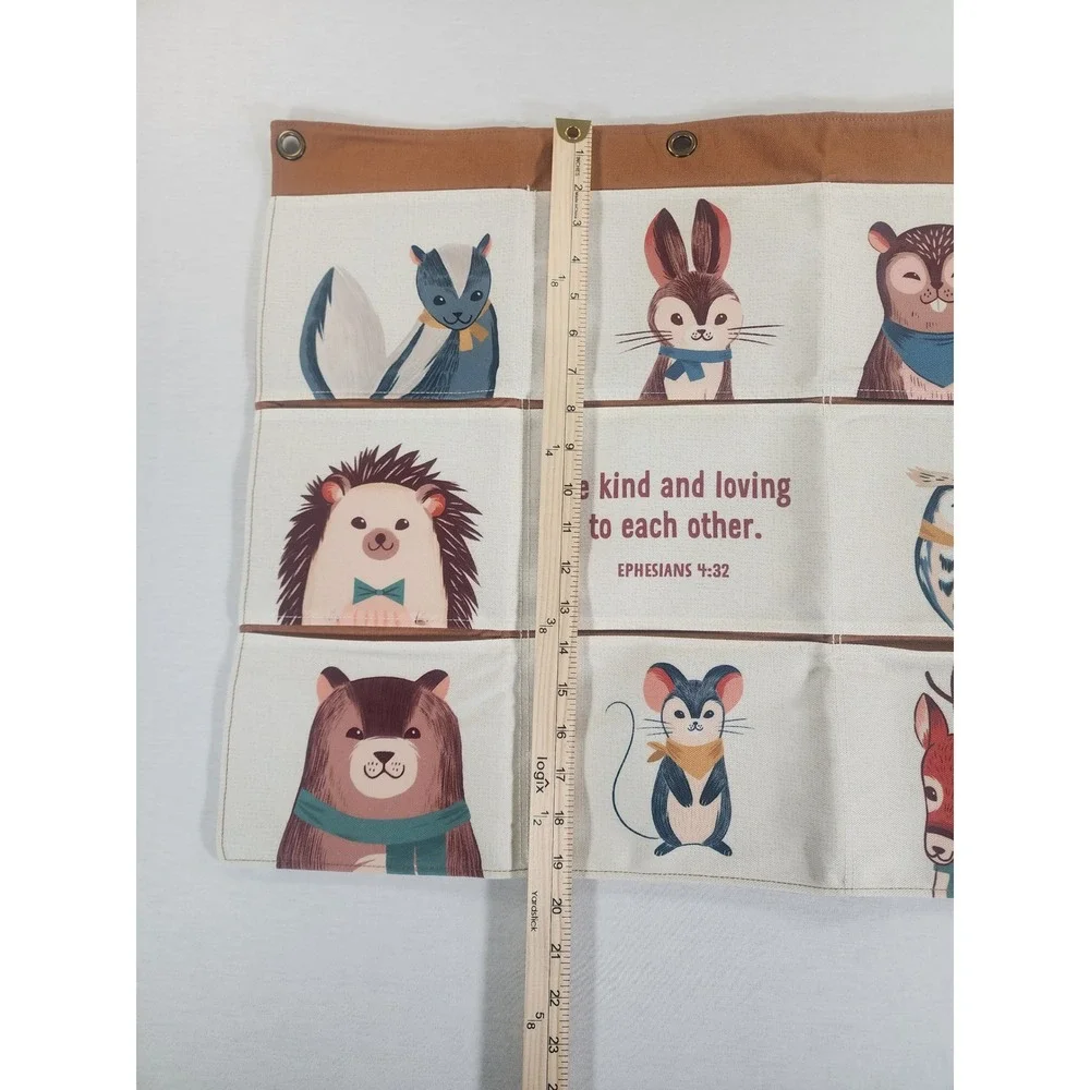 Mary & Martha Woodland Friends Book Toy Organizer Religious Christian Canvas Kid